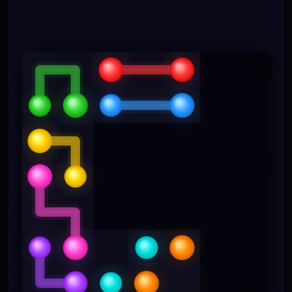 Flow Connect — a shaped level with coloured lines